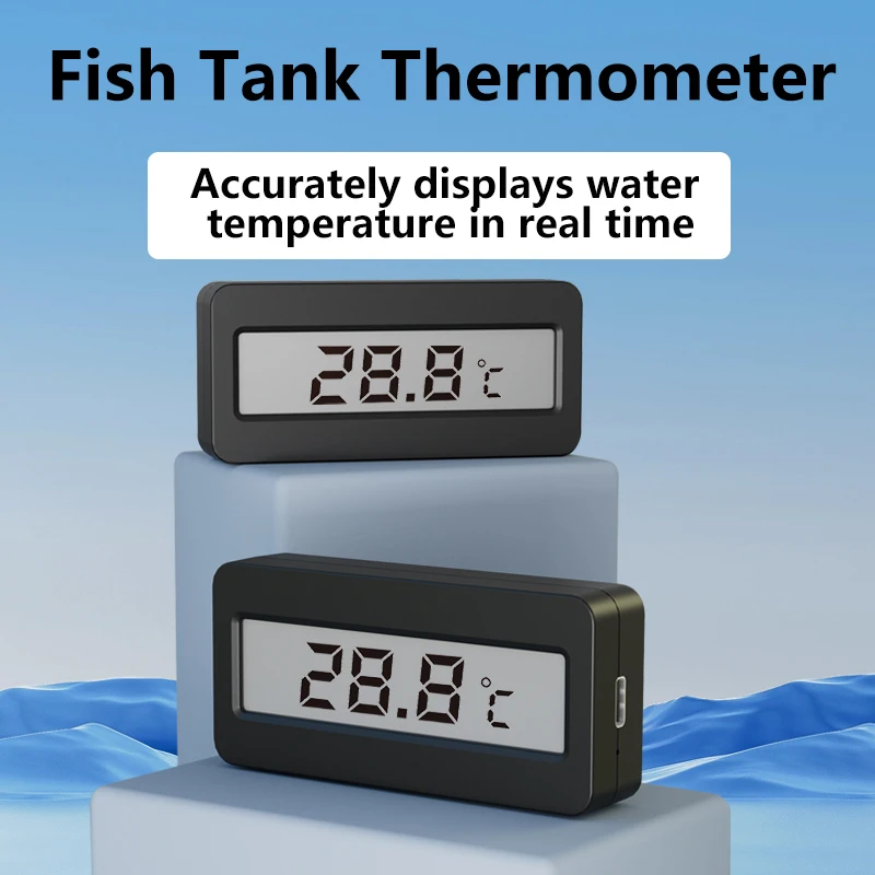 Accurate Aquarium Thermometer with LED Display and Temperature Sensor - Durable for Fish, Salamanders, Turtles with Beep Alarm