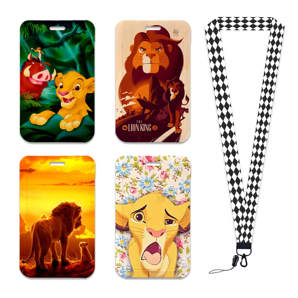 

Wholesale Disney The Lion King Keys Chain ID Card Cover Pass School Metro Card Holder Girls Charm Badge Holder