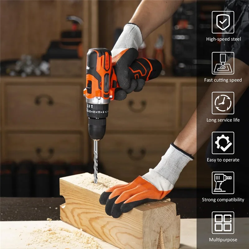 

ABRS-50Pcs Drywall Bit, 1/8 Inch Spiral Saw Tip Cutting Bits, M2 High Speed Steel Drywall Cutting Bits, Drywall Guide Bits