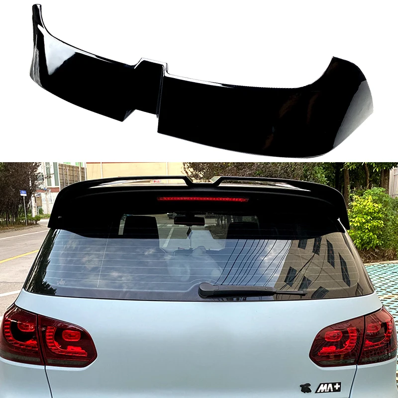 

2008 2009 2010 2011 2012 2013 For Volkswagen VW Golf 6 MK6 GTI GTD R R20 Spoiler Rear Window Wing High Quality ABS Glossy Black