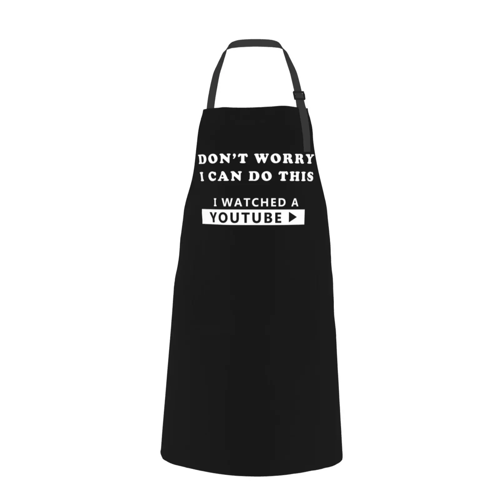 Funny Don\'t Worry I Can Do This Aprons for Men Women Creative Gifts for Mom BBQ Cooking Chef Apron with 2 Pockets Waterproof