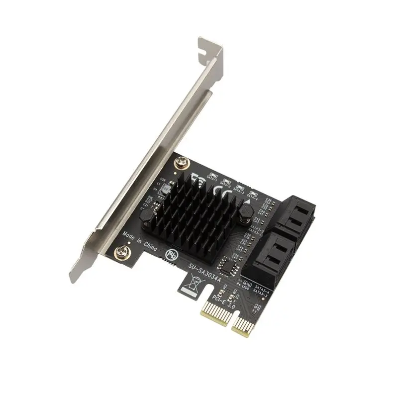 Exquisite-PCI-Express 3.0 4 Port SATA To Pcie Expansion Card Adapter For HDD Image Card Support Extension Cable
