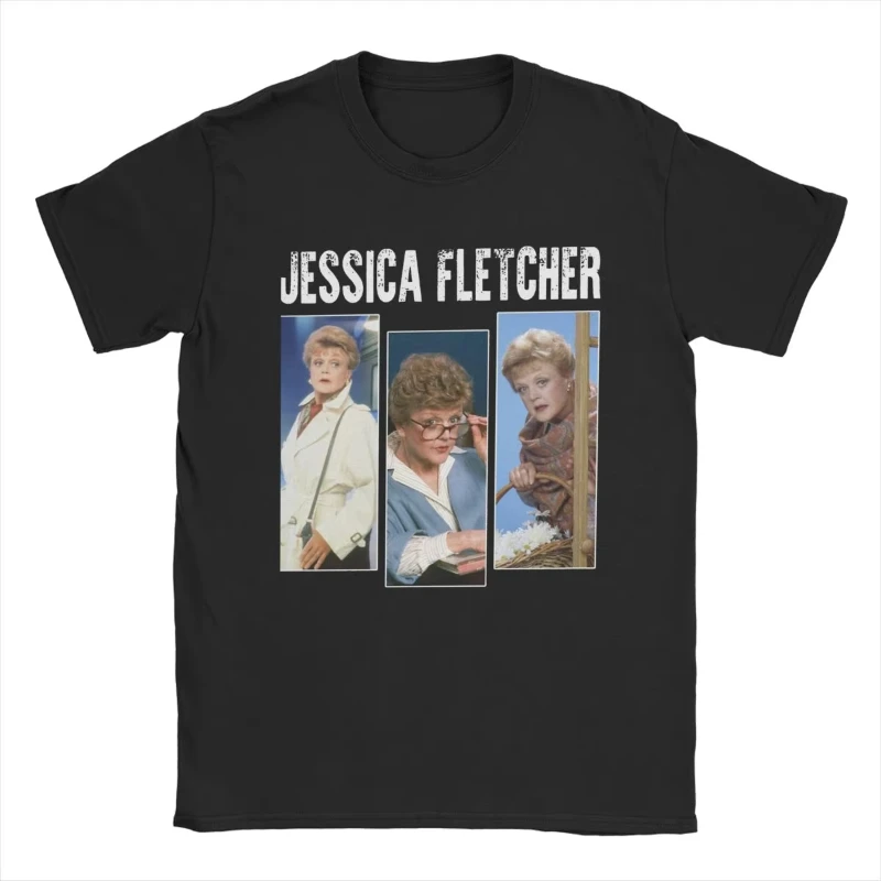 Three Faces Murder She Wrote Fletcher T Shirt for Men  Cotton Funny T-Shirt Crewneck Tees Short Sleeve Clothes Birthday Gift
