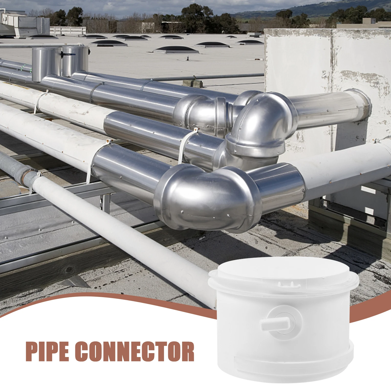 

Fresh Accessories Ventilation Fitting ABS Material Thickening Smooth Surface Practical Use Easy Install Pipe