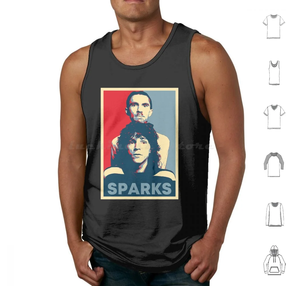 Sparks Band Hope Tank Tops Vest Sleeveless Sparks Band Sparks Band Russell Mael Ron Mael Music 70S Mael Ron 90S Pop Glam 80S