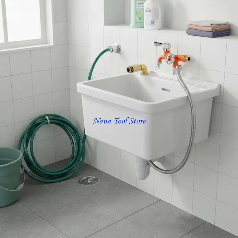 31GJ Cold Weather Ready Plastic Laundry Faucet Not Leak Design Simple Mounts for Home