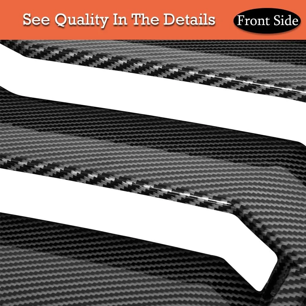 Carbon Style in Snake Print Style Rear Window Windshield Louver Fits for Dodge Charger 2011-2021 for All Weather ABS Plastic