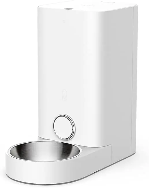 

New Arrival Automatic Intelligent APP Control Smart Feeder White Wifi Pet Feeding Dispenser Dog Cat Stainless Bowl Feeder