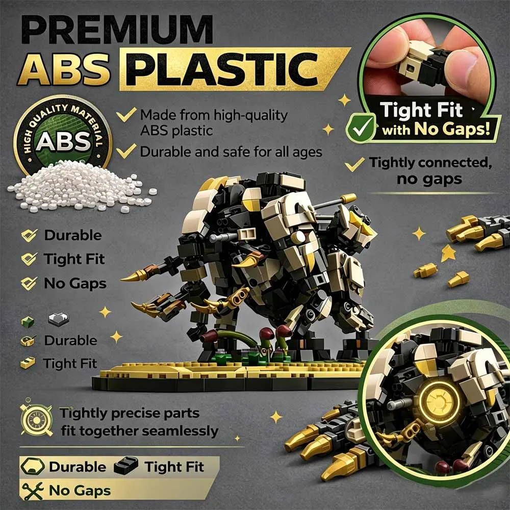 Creative idea Horizon Forbidden West Machine Beast Building Blocks Compatible Thunderjaw Mecha Brick Gift Adult Game Fan 1208pcs