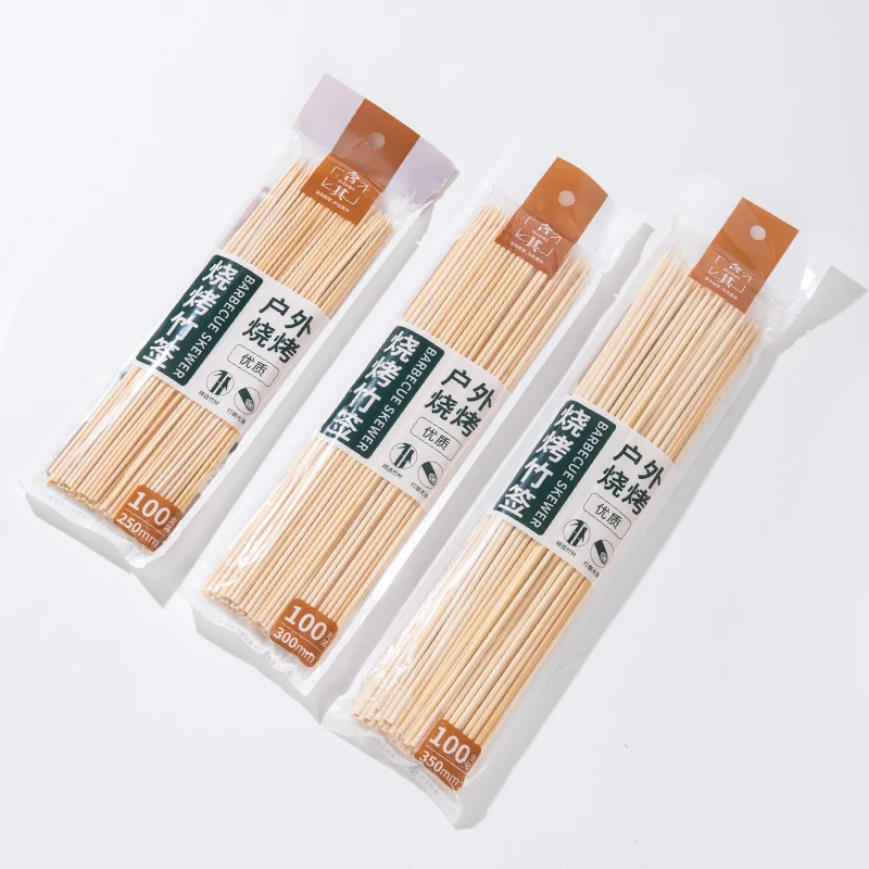 100 قطعة من أسياخ الشواء المصنوعة من الخيزران للاستعمال مرة واحدة من HeY LiLac - ناعمة ومرنة لأعواد شواية الشواء الخارجية #2