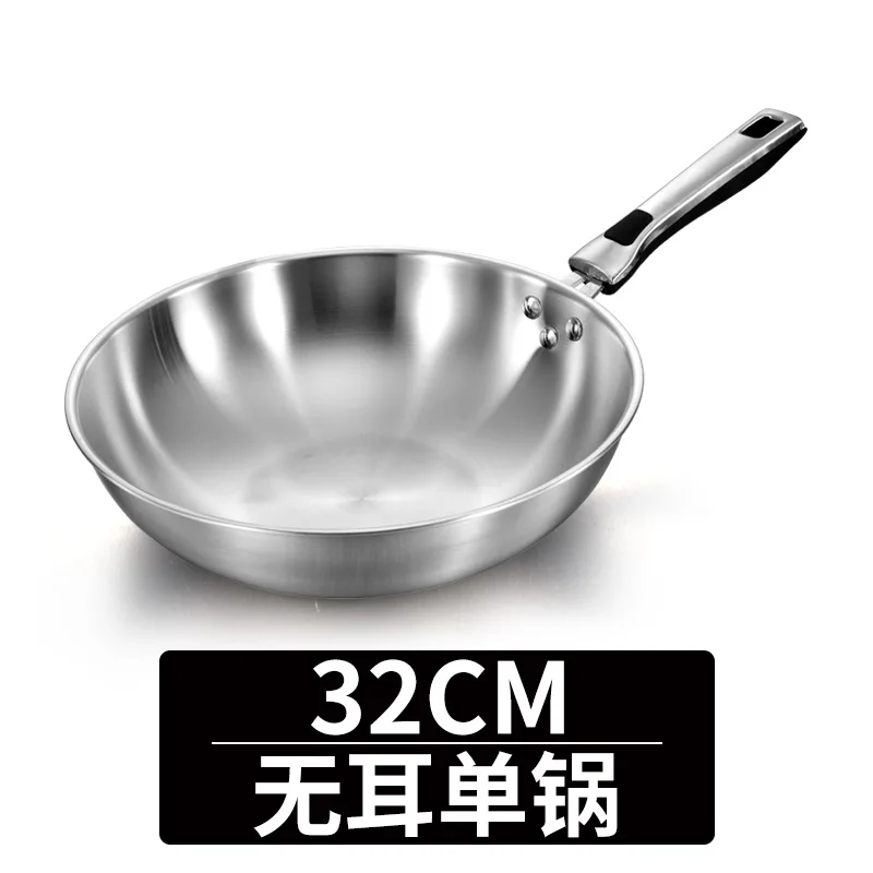 

Chinese Stainless Steel Pan Wok Induction Cooker Non Stick Pan Wok Gas Cooker Large with Lid Wok Antiadherente Cookware