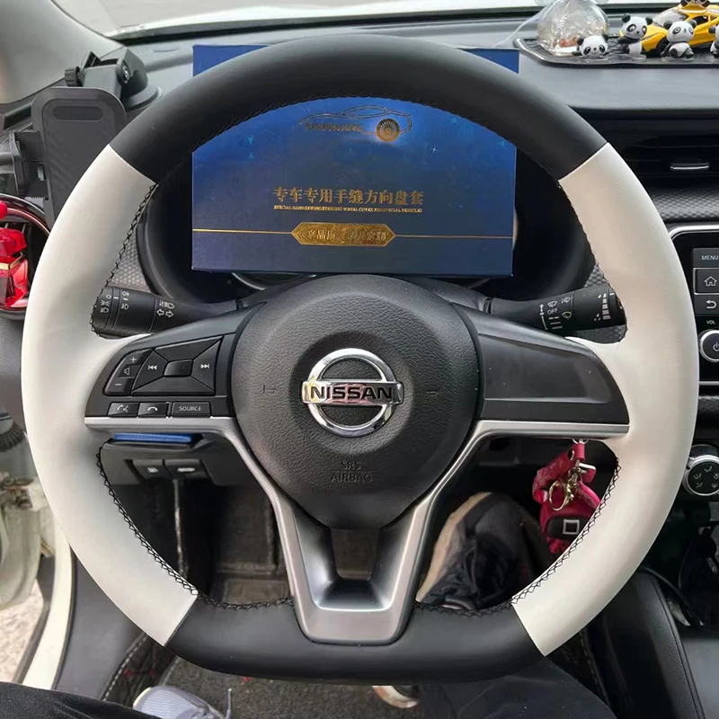 

For 19-23 Nissan Teana X-Trail Qashqai 14th Generation Sylphy Hand-stitched Auto Interior Accessories Steering Wheel Cover