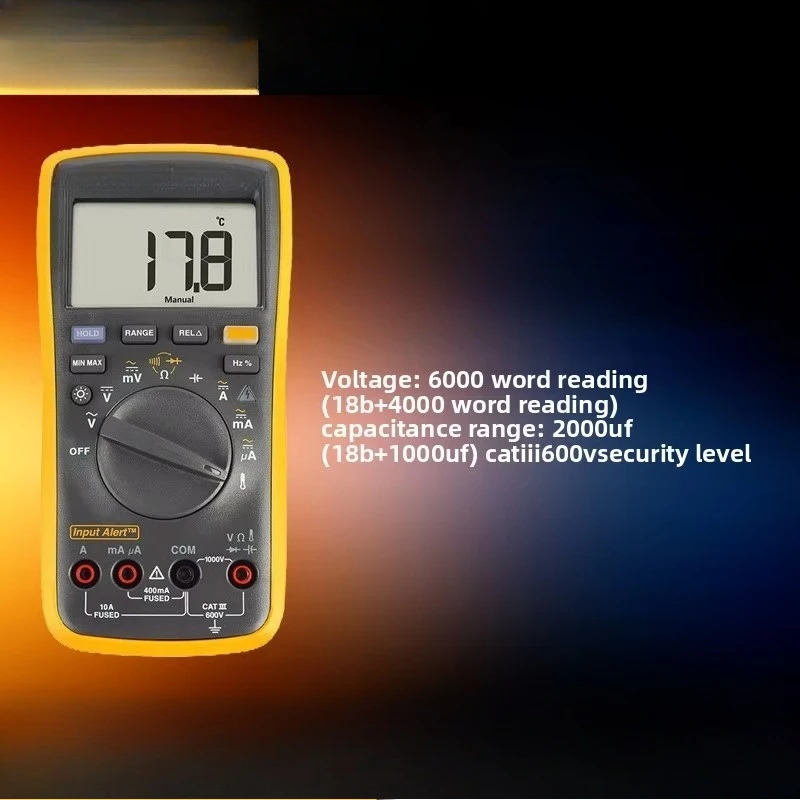 For F15B MAX-01 High Accuracy Industrial Universal Portable Digital Multimeter for 18B+