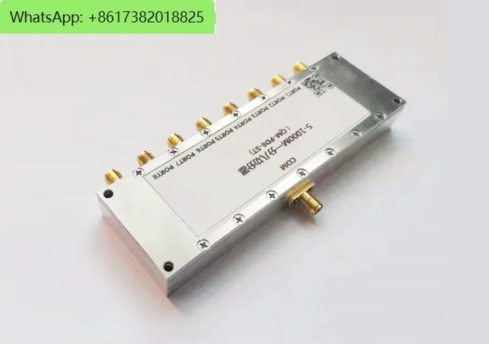 5MHZ-1000Mhz Power Divider RF power splitter 1 to 8 Power Divider Combiner for UHF VHF 433M 315M 915M FM Ham Radio amplifier