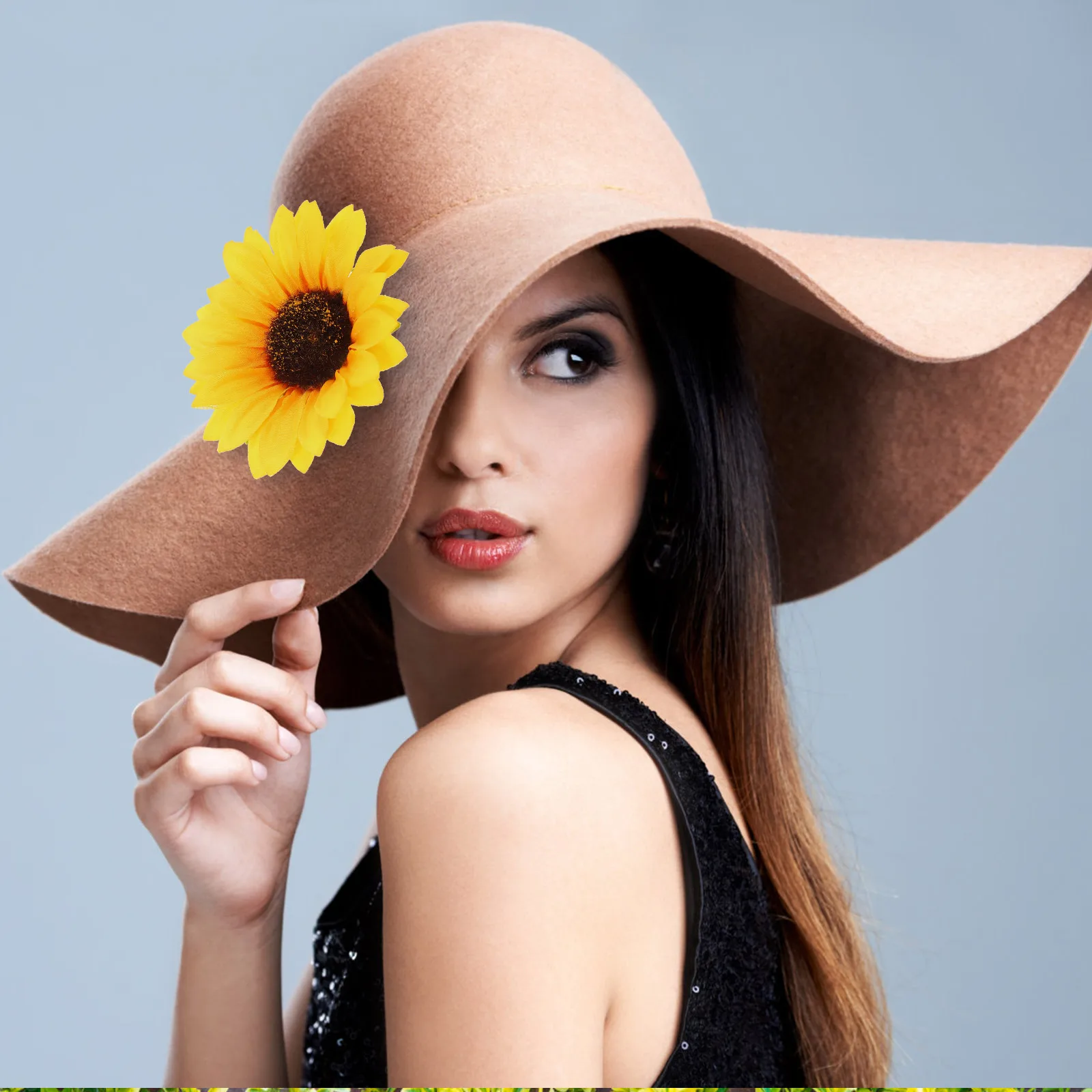 

10 Pcs Simulated Sunflower Silk Applique Easy Sew Clothes Bags Shoes Hats Decorative Patches Mini Flowers Embellishments Craft