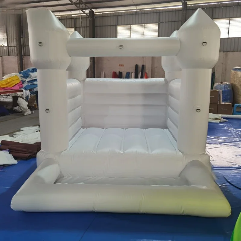 Mini Kids Moon 8x10ft Commercial Bouncy ปราสาท Bouncer พองหรูหราเด็กวัยหัดเดินสีขาวงานแต่งงาน Bounce House Ball Pit