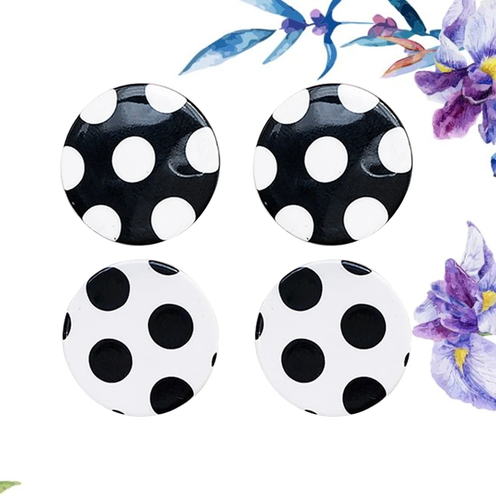 

2 Pairs Earrings Lady's Girl's Women Fashion Women's Round Circle Jewelry