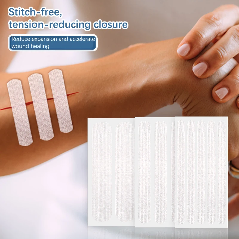 2/3/5 Strip penutup luka pita perekat steril medis perban Strip perbaikan kulit pertolongan pertama bedah Breathable Tape 10CM