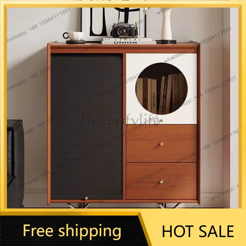 LS new Nordic style boxwood dining side cabinet integrated storage against the wall entrance cabinet