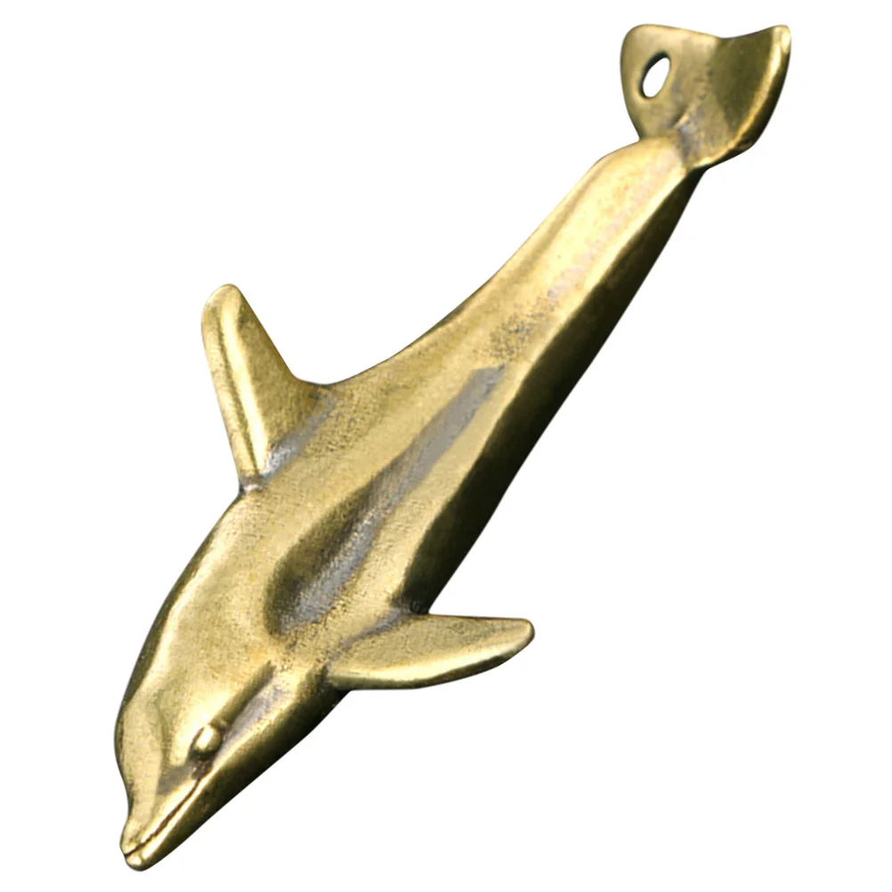 

Dolphin Ornament Retro Keyring Charm Crafts Hanging Copper Desktop Figurine Lightweight