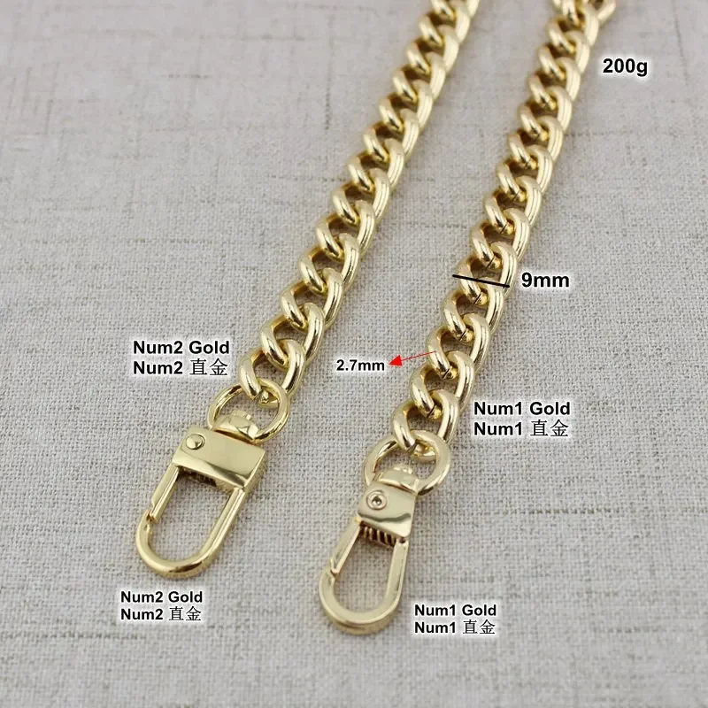 High quality 9mm NEW fashion Iron Chain Bags Purses Strap Accessory Factory Quality Plating Cover Wholesale