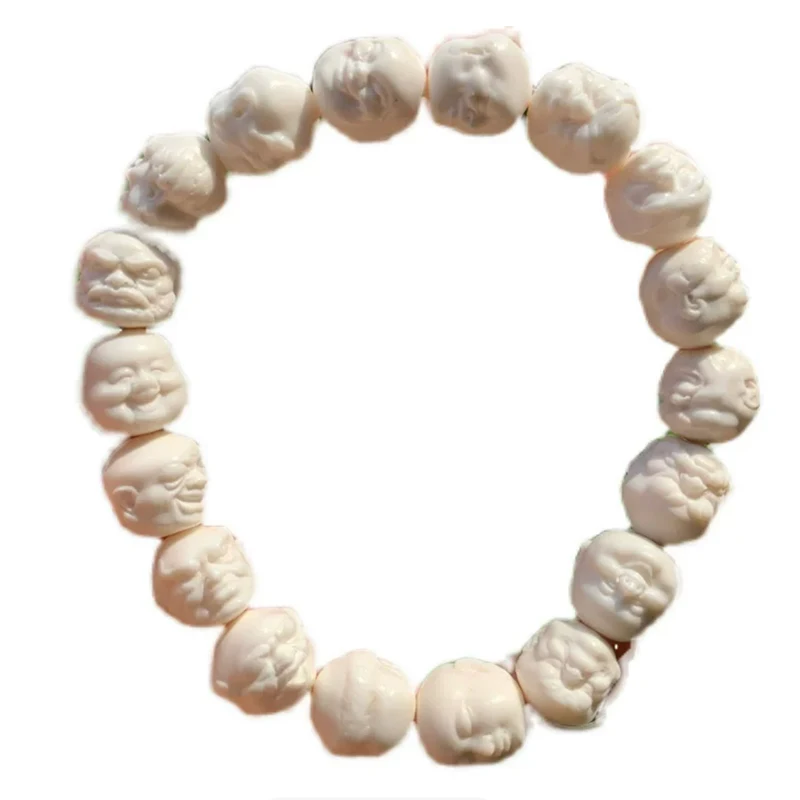 Tibetan Eighteen Arhats Beads Bracelet Genuine Buckhorn Buddhist Buddha Wrist Mala