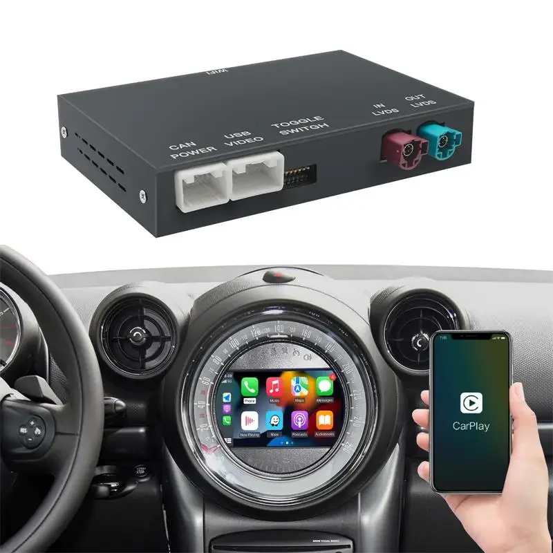 AUTOABC Drahtlose Carplay Android Auto Für BMW Mini NBT CIC R55 R56 R57 R58 R59 R60 Modul Spiegel Link AirPlay Unterstützung Kamera