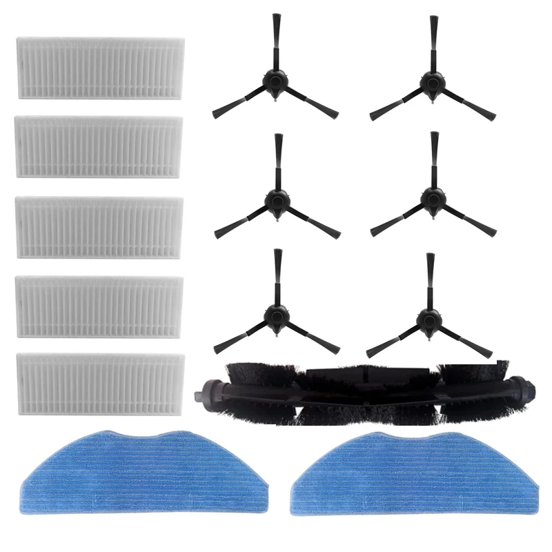 لفة فرشاة الجانب فرشاة فلتر HEPA ممسحة القماش ل 360 S8 S8 زائد الروبوتية مكنسة كهربائية إكسسوارات قطع غيار استبدال مناديل