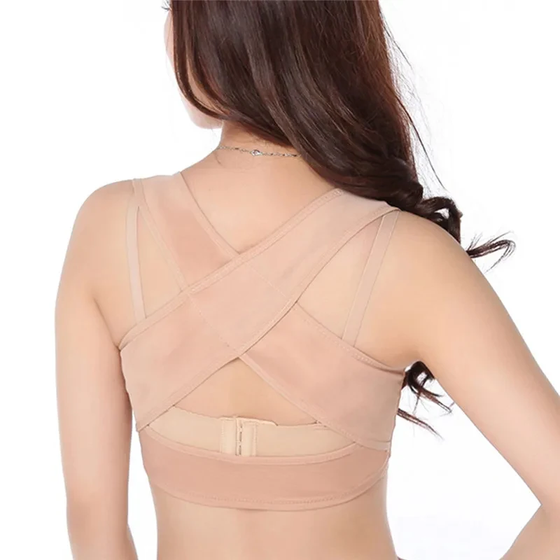 1/2/3/4Pcs Women Adjustable Elastic Back Support Belt Chest Posture Corrector Shoulder Brace Body Shaper Corset