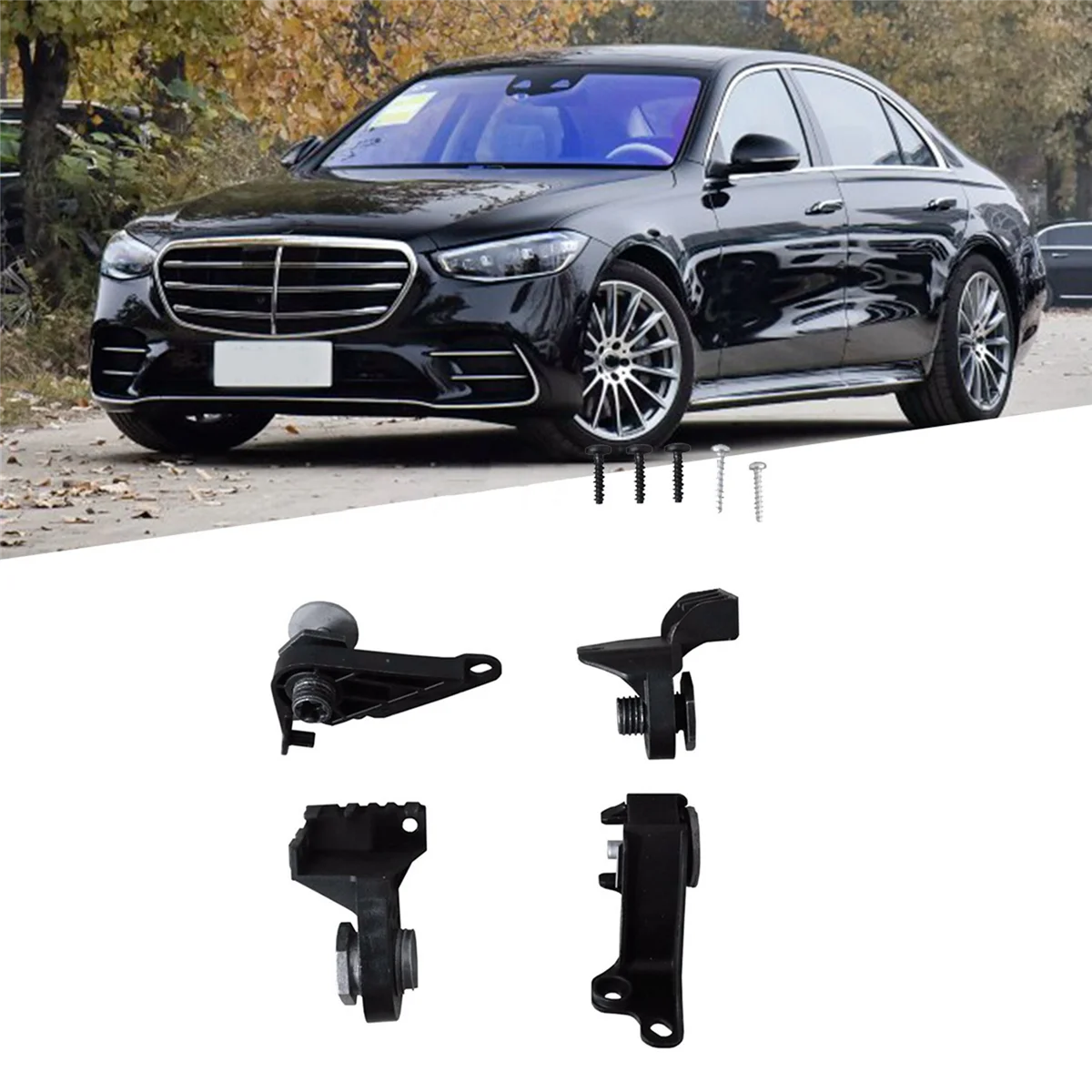 

ABQA-Right Headlight Bracket Mount Repair Kits A2238208404 for Mercedes-Benz S Class W223 2021-2024 S350 S400 S450 S500 S650