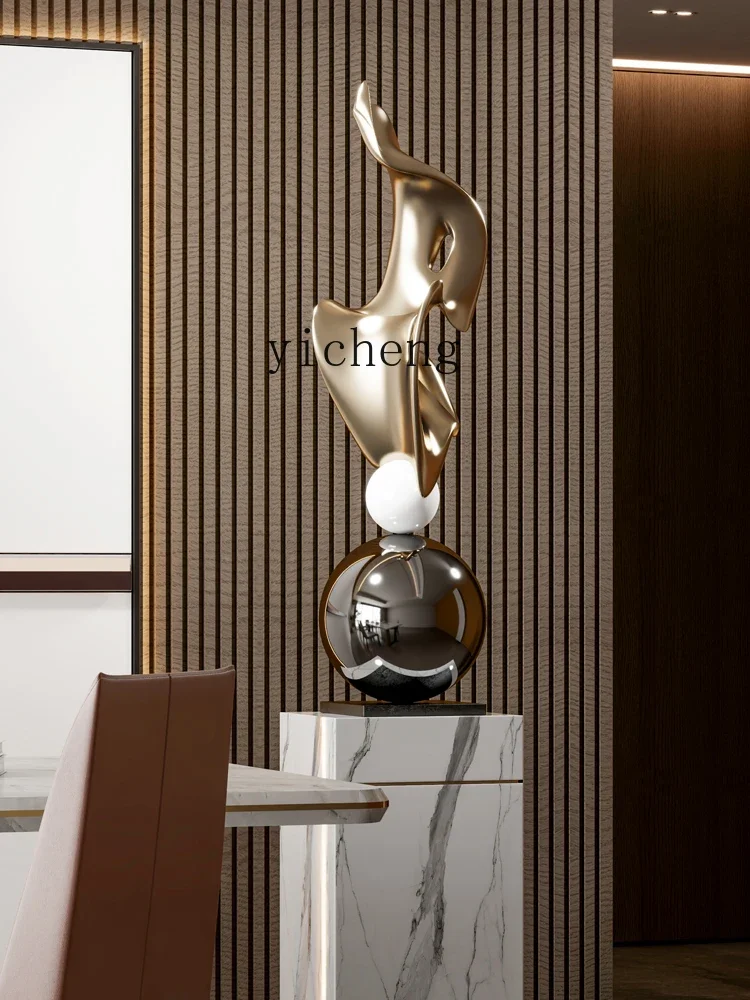 U14 Art Sculpture Modern Geometric Floor Decoration Hotel Club Space Model Room Living Room Entrance