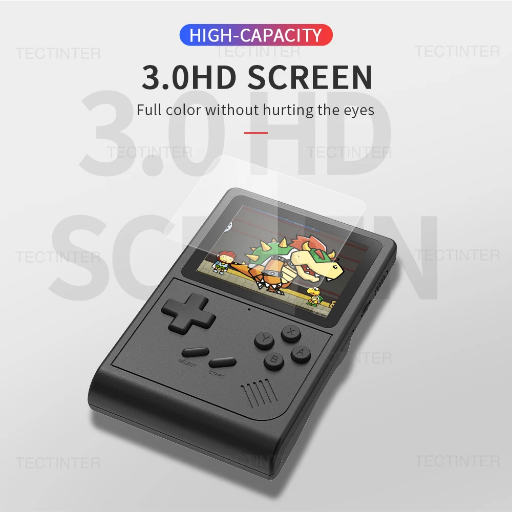 GB300 schermo da 3.0 pollici Console di gioco portatile Console per videogiochi gioco 6000 integrato per SF/SFC/GB/GBA supporto uscita AV