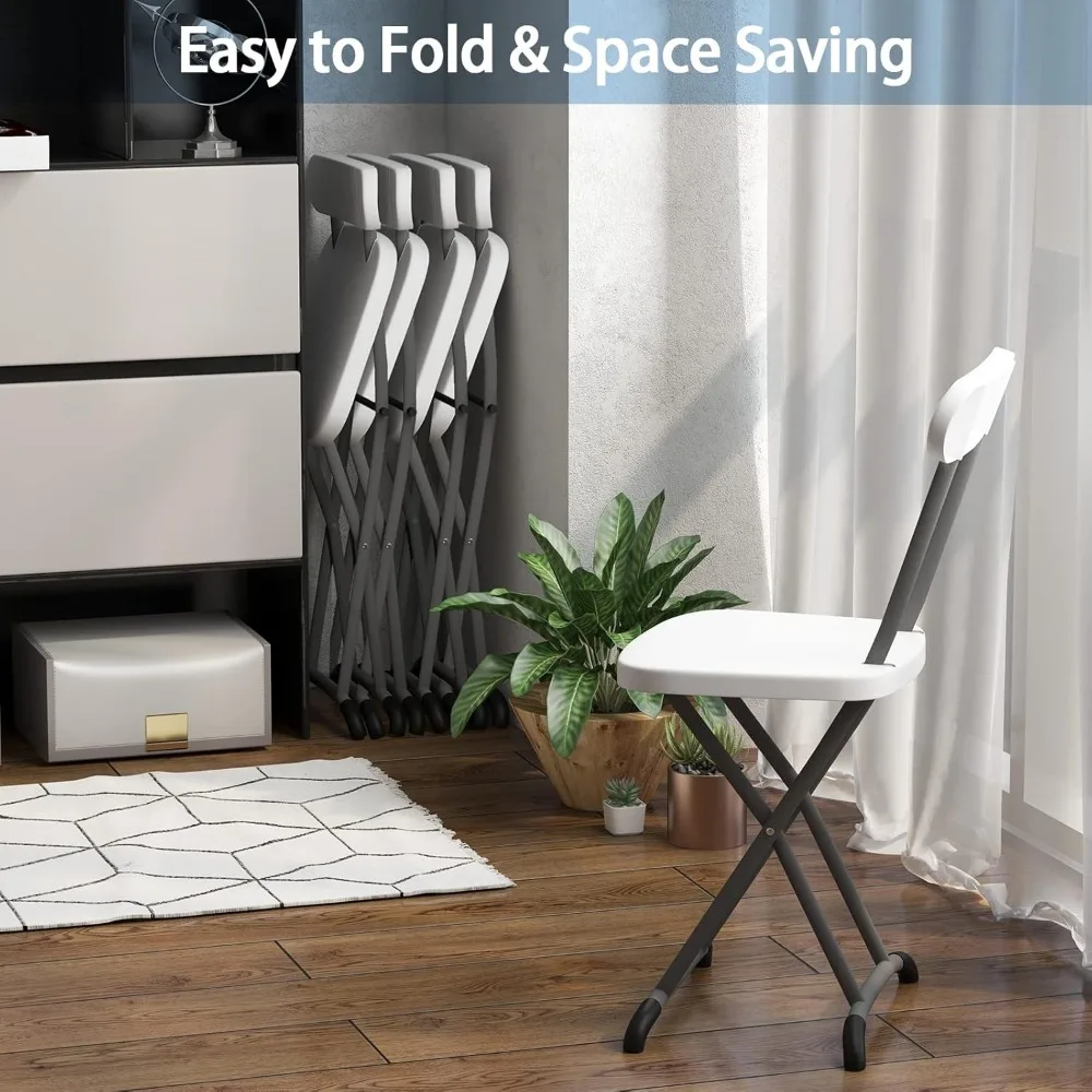 طقم كراسي قابلة للطي، سعة 400 رطل بإطار فولاذي، ظهر منحني مريح، مناسبة للمناسبات التجارية الداخلية والخارجية