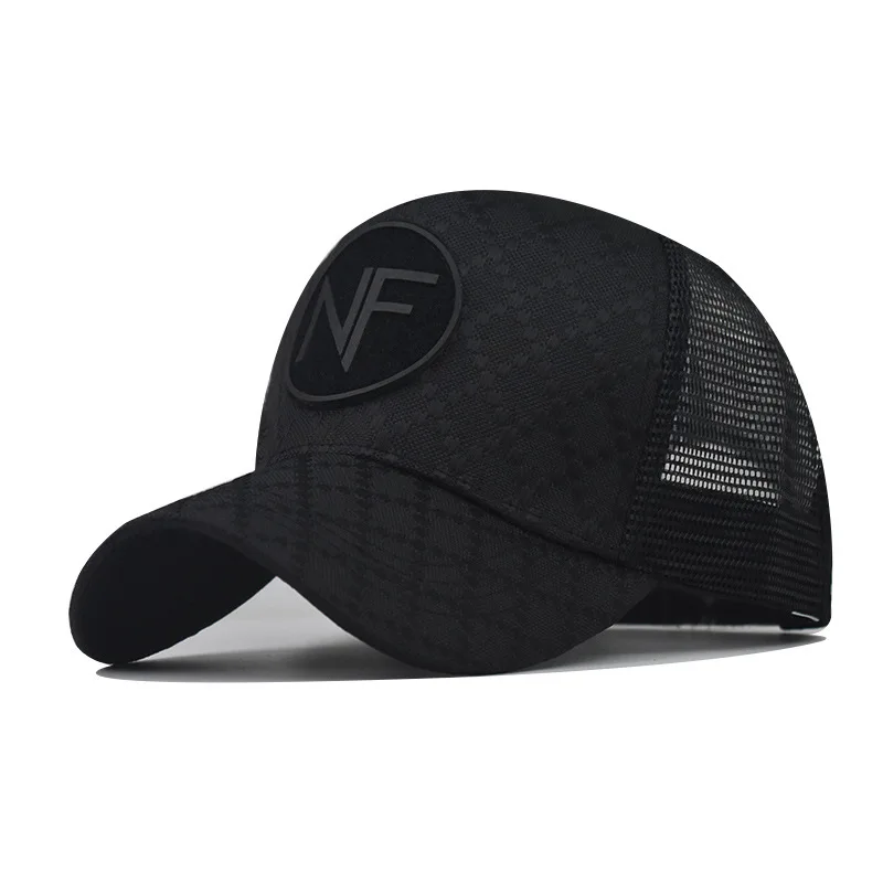 

New Outdoor Trendy NF Letter Baseball For Men And Women, Fashionable Plaid Trucker Hat