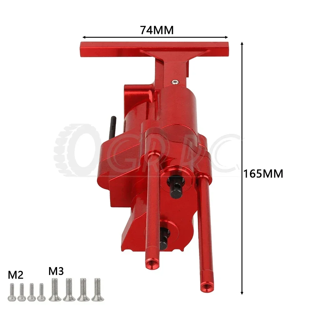 1/10 RC metalowy samochód skrzynia biegów skrzynia biegów z zębatkami mocowanie podwozia dla gąsienica RC oś samochodu SCX10 Pro części zamienne