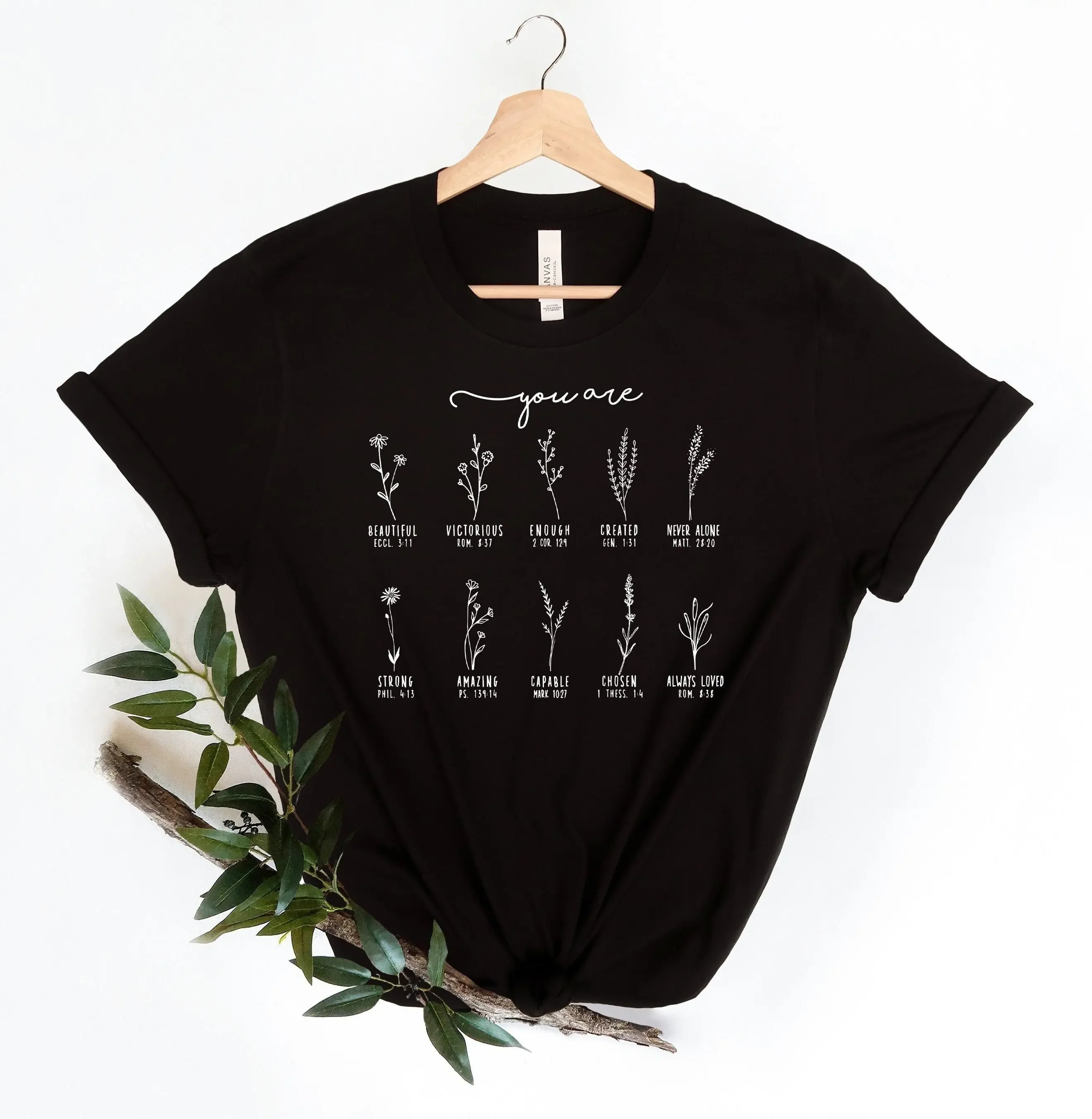 You Are T Shirt Bible Verse Wildflower Faith Christian Religious Inspirational