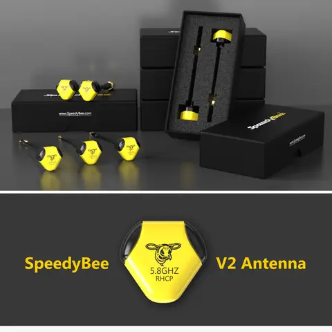 SpeedyBee Speedy Bee 5.8Ghz 2.8dbi V2 RHCP FPV Antenna SMA/UFL/MMCX/MMCX-L Interfaccia per FPV Racing Drone