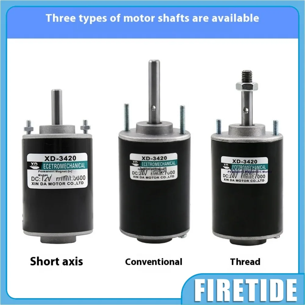 XD-3420 Motor 12V 24V 3500/7000rpm High Speed Electrical Brushed 30W DC Motor for Micro Motor  with Mount Speed Controller