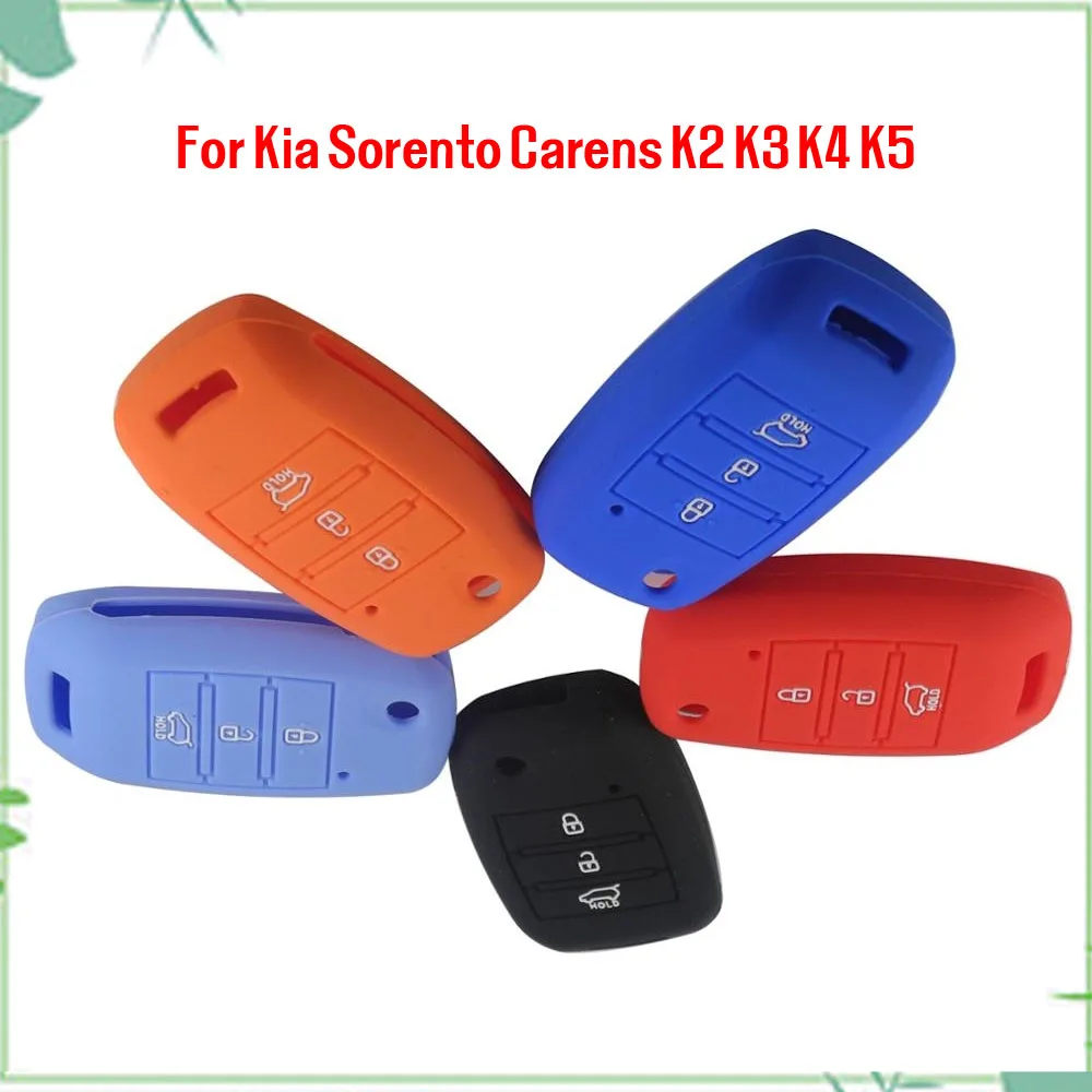 Jingyuqin New 3 Buttons Silicone Remote Folding Flid Key Case Cover For Kia Sorento Carens K2 K3 K4 K5