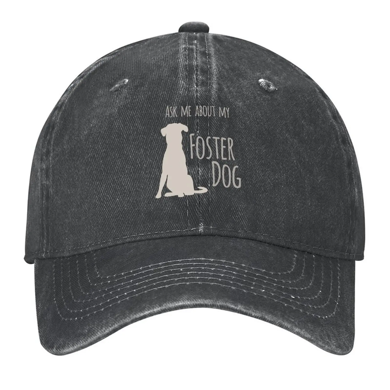 

Ask Me About My Foster Dog Tan/Green Palette Baseball Cap Sports Cap fishing caps man Kids Hat Caps Male Women's