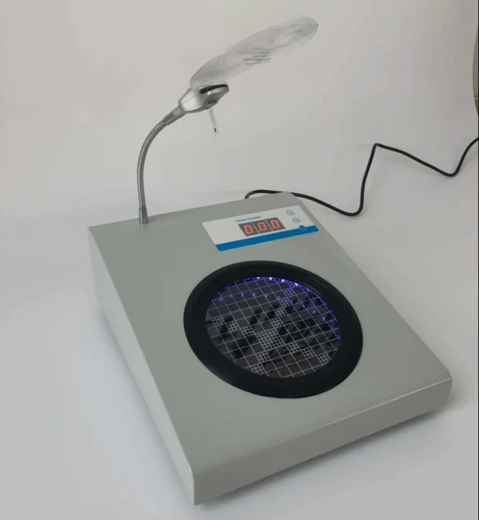 J-2 J-2S J-3 Bacterial Colony Counter LED Display 50-150mm Petri Dish Lab Digital Colonometer High Accuracy