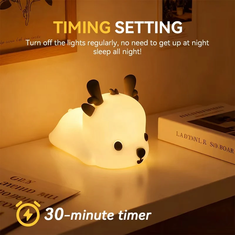 

Deer Night Light,Touch-Control Dimmable, Charging & Timing ,for Home Decor, Perfect Gift Choice