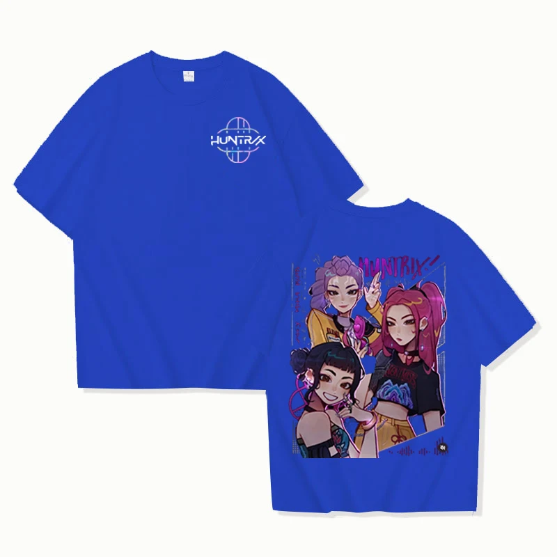 K-pop Superstars Rumi Mira Zoey Printed Pattern Men's Woman's T-shirt Funny Street Harajuku Couple's Tee Simple Fashion Clothing