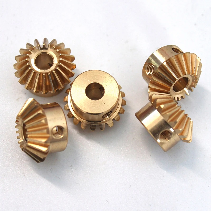 1Pcs 0.5/0.8/1Mod 1:2 Brass Bevel Gear 15T-40T 90 Degree Right Angle Transmission Parts Machine Parts Round Bore & Keyway Bore