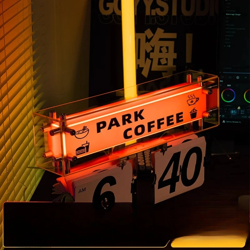 Double acrylic light box billboard creative luminous characters signboard coffee light sign