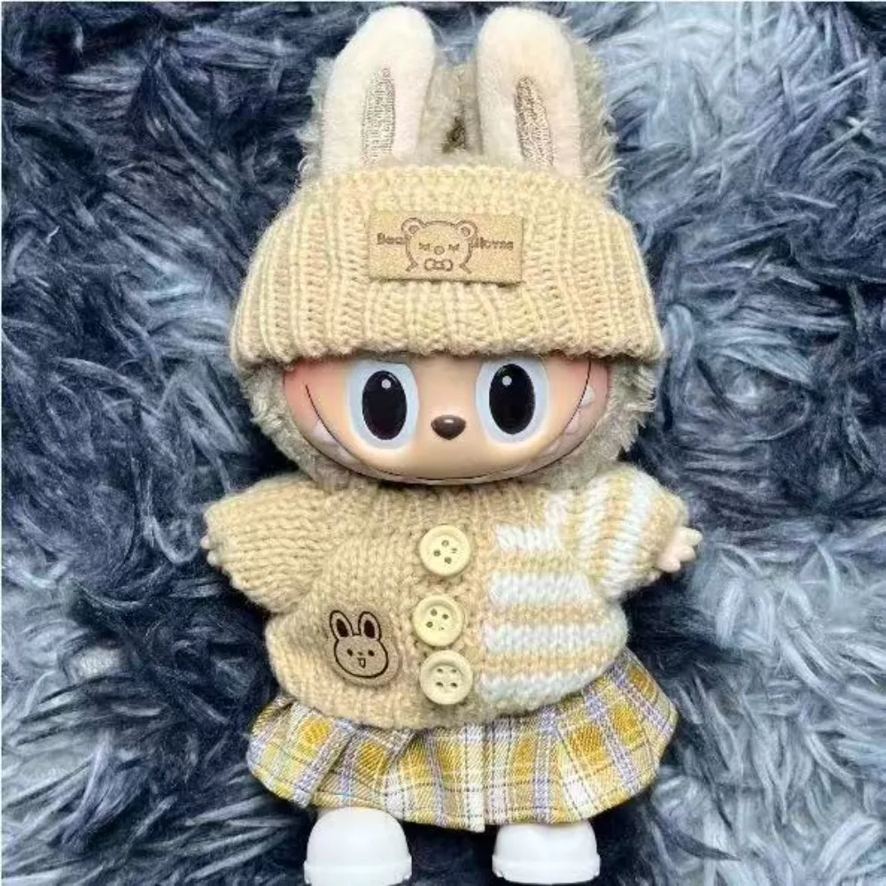 Set di scarpe per pantaloni maglione per bambole per vestiti labubu 17 cm Accessori per bambole, giocattoli per ragazze, regalo di compleanno per festival di Natale