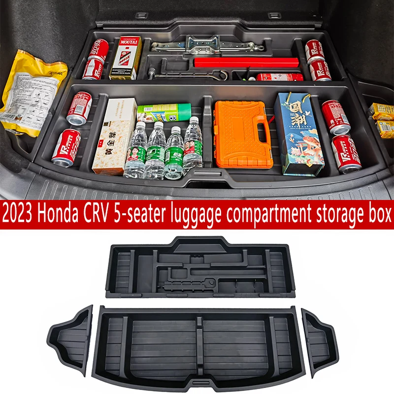 

For Honda CRV 2023 Trunk Modified Decoration Spare Tire Large Capacity Auto Multiuse Storage Box Travel essentials Accessories