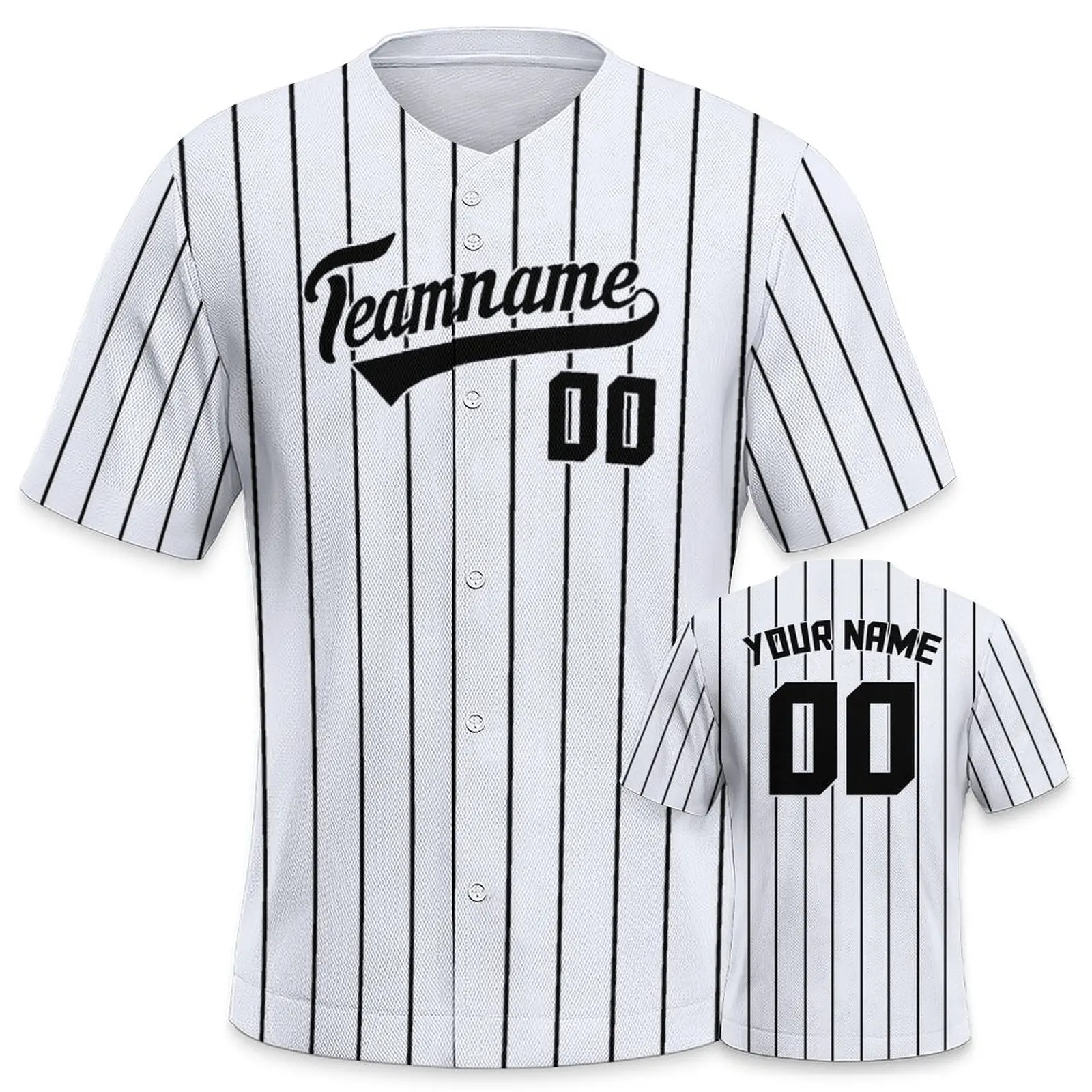 Men's Custom Baseball Jersey Solid Pinstripe Personalized Name Number Printing Fans Gift Baseball Team Shirt for Sportswear view 2