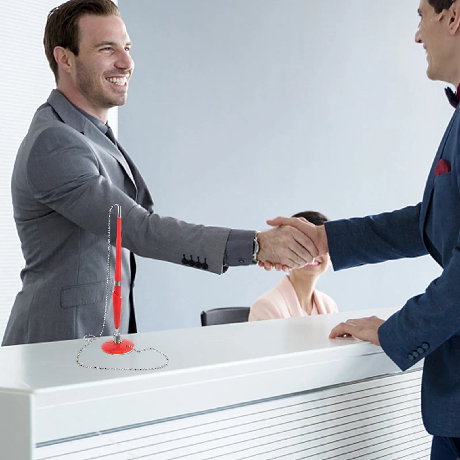 

Desktop Signature Pen Vertical Standing Design Business Ballpoint Pen for Office Hotel Bank Conference Room Counter Guest Book
