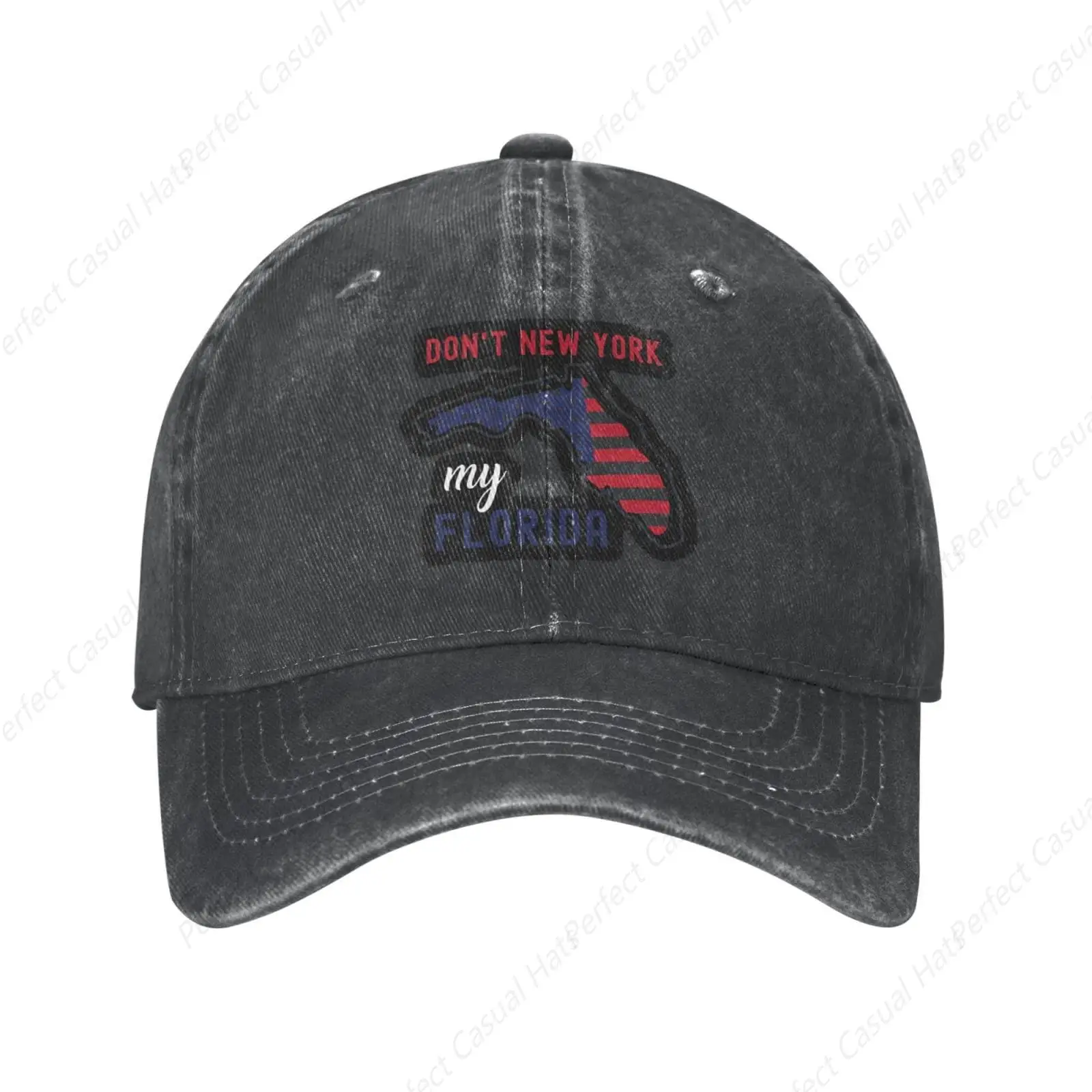 Hot-selling Don't New York My Florida Florida Adjustable Cotton Peaked Cap Available for Men Women Outdoor Sunscreen Cowboy Hat